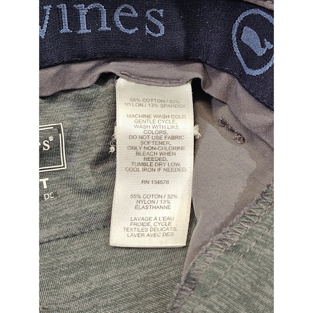 Vineyard Vines‎ On The Go Pant Mens 40x32 Grey Solid Performance Chino Trousers - Picture 4 of 5